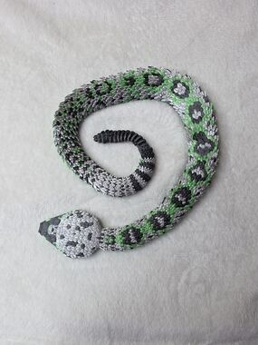 3d Printed Rattlesnake Green Grey Black